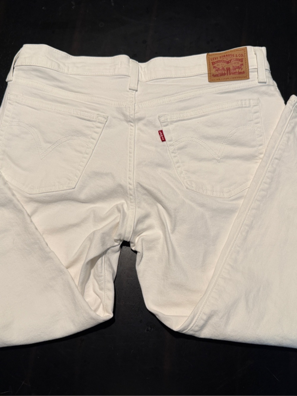 Levi's White Denim Straight-Leg Jeans